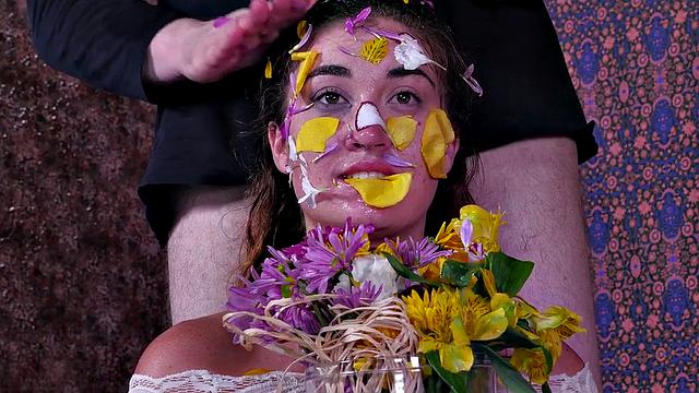 Submissive babe sucking her master