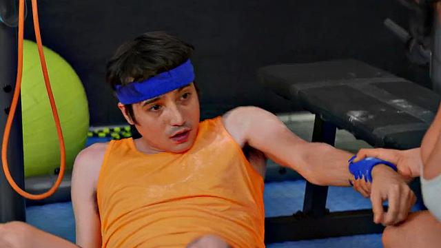 Short boi fucks curvy MILF with big ass and big boobs in gym