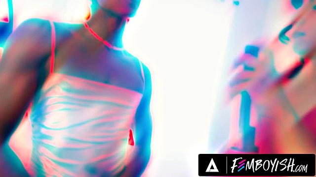 FEMBOYISH - Sexy Kai Taylor & Jake Wild Get Used By Harrison Feels During Night Club Prep
