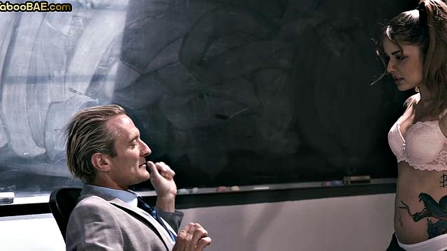 Taboo college bae gets cuntfucked by teacher after deepthroat