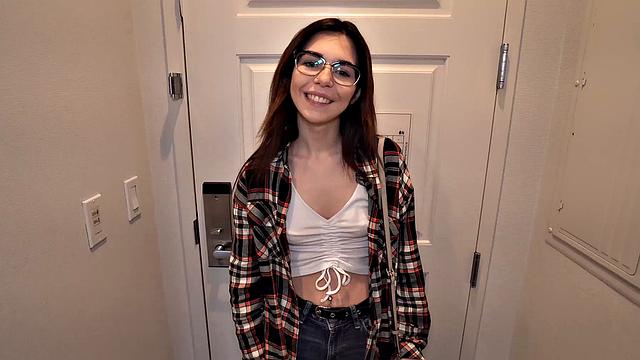 Private Casting X - Lexus Love - Petite model handles a big cock