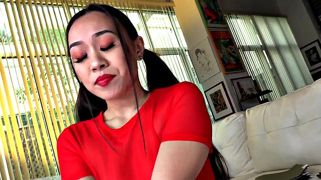 HJ Asian amateur domina wanks POV dick and talks