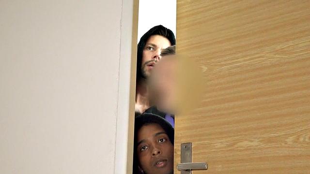 Euro cockhungry slut picked up and covered in cum