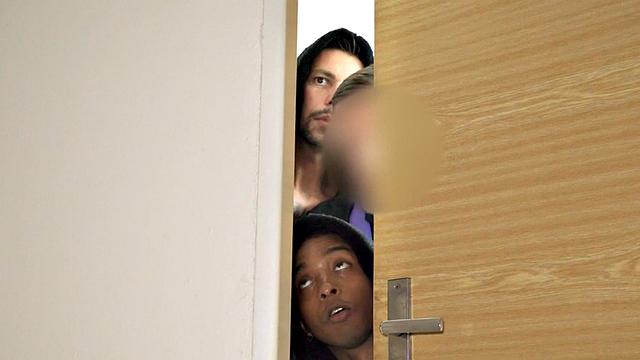 Euro cockhungry slut picked up and covered in cum