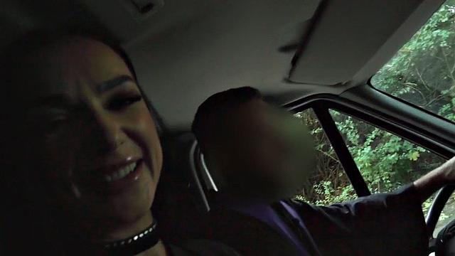 Euro cockhungry slut picked up and covered in cum