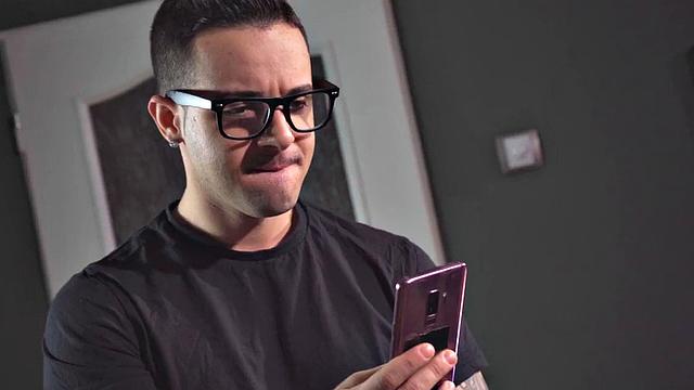 BF drills Asian chick's tight ass in sexy black lingerie and high heels