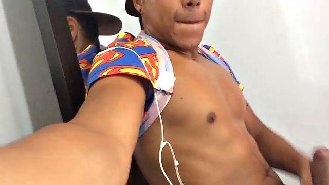 Our featured solo boy of the week is Jason, a cute little Latin twink with a fine butt and big uncut cock. This bottom boy has a dildo handy, and plans to make good use of it while jacking off for us.