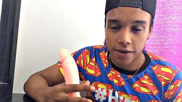 Our featured solo boy of the week is Jason, a cute little Latin twink with a fine butt and big uncut cock. This bottom boy has a dildo handy, and plans to make good use of it while jacking off for us.