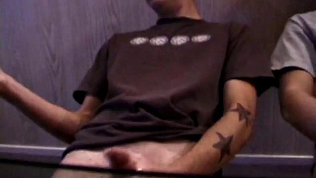 Jayden and Dan grease up their wood and we get close-ups of their horny faces. Jayden sports 8 inches and Dan holds his own. Always the instigator, Dan suggests they cum all over the glass table.