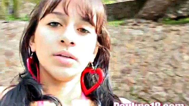 Cute teen Paulina fingering her tight pussy
