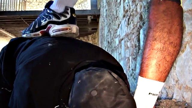 Doggystyled sneaker gay in ass by nympho gay