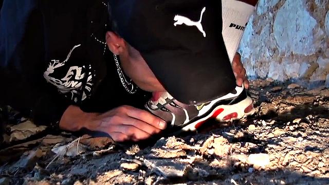 Doggystyled sneaker gay in ass by nympho gay