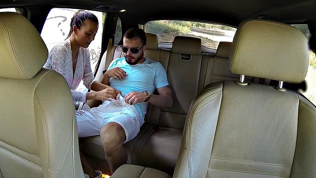 Brunette Cabbie Fucked in Car Trunk
