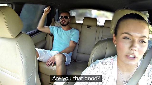 Brunette Cabbie Fucked in Car Trunk