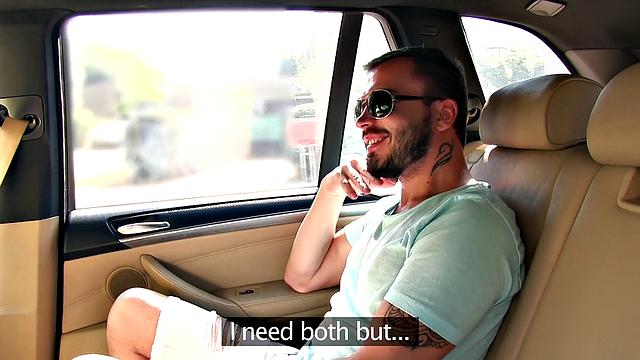 Brunette Cabbie Fucked in Car Trunk