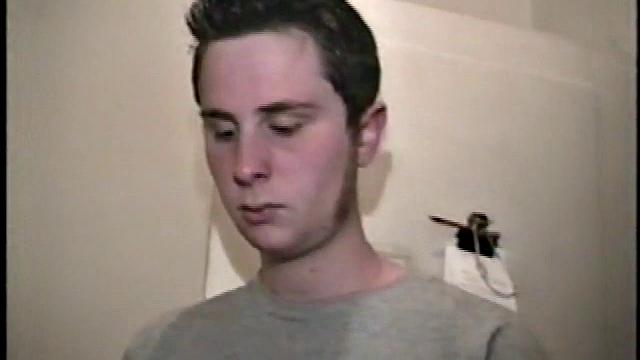 Boy-next-door spreads his new straight porn magazine on top of the washing machine and pulls his cock out of the fly.