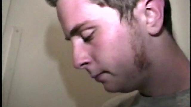 Boy-next-door spreads his new straight porn magazine on top of the washing machine and pulls his cock out of the fly.