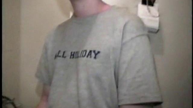 Boy-next-door spreads his new straight porn magazine on top of the washing machine and pulls his cock out of the fly.