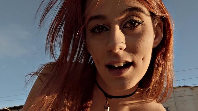 Redhead beach babe with tattooed body gets her bald pussy pierced in Piikara's Paradise