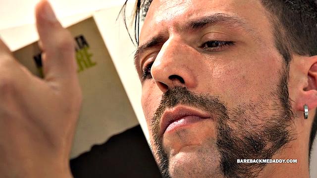 Back from classes, Allen joins his daddy on the bed for somr light reading, but it doesn't take long for their lust to take over and soon the two are kissing and stripping. The young man goes down on Joris, who is already sporting a big boner.