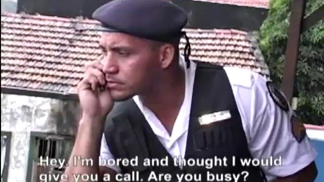 Bernaldo Pires invites Carlos de Olivira over to spice up the day. The good looking Carlos is quickly on his knees trying to service Bernaldo's huge cock. After Carlos has spent enough time on his dick, Bernaldo turns him around to play with his ass.