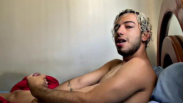 Playing with Henry Lynes' Thick Uncut Twink Cock