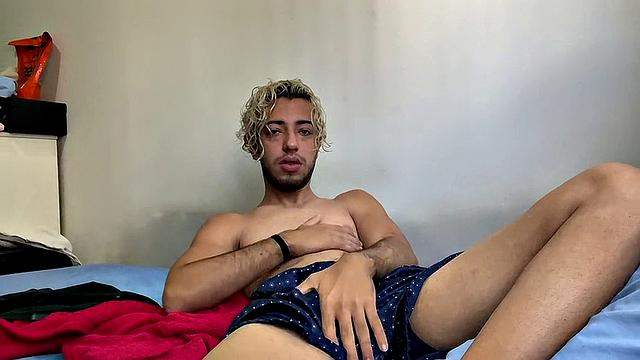 Playing with Henry Lynes' Thick Uncut Twink Cock