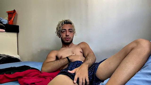 Playing with Henry Lynes' Thick Uncut Twink Cock