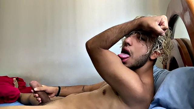Playing with Henry Lynes' Thick Uncut Twink Cock