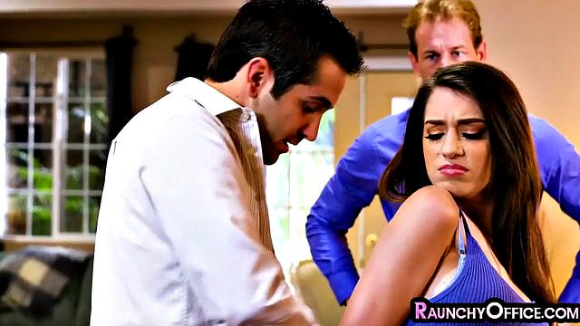 Ebony ladyboss facesitting coworker