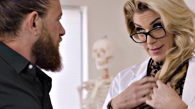 Boobylicous wife fucked in office by perverted patient