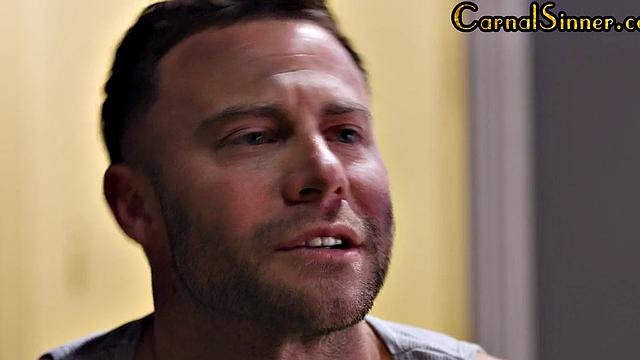 Big ass deepthroat babe gets pussy-fucked in garage by car