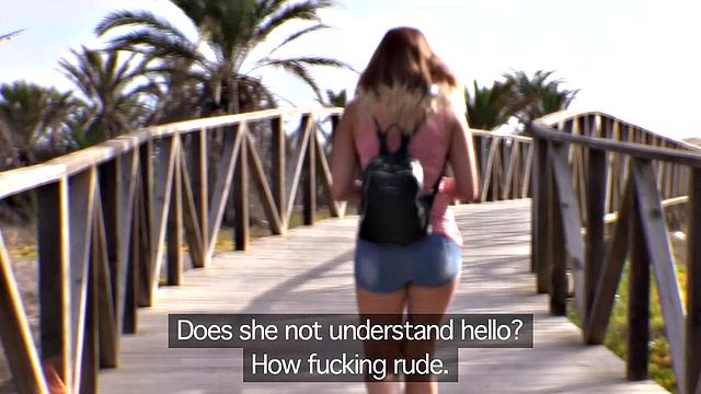 Gamer Girl in shorts fucks cop doggystyle in wild outdoor fuckfest