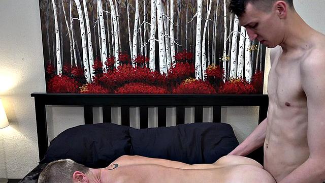 Pussylicked MTF sucks and rides BFs hard cock