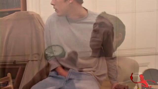 Brent Stenson can't hold back and strokes his cock until he explodes