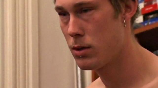 Brent Stenson can't hold back and strokes his cock until he explodes