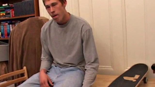 Brent Stenson can't hold back and strokes his cock until he explodes