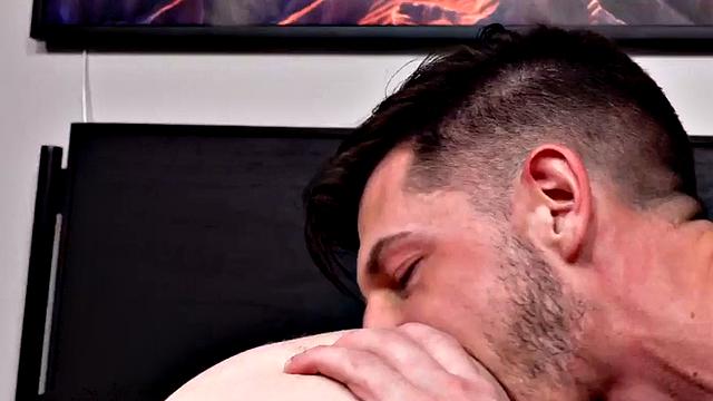 Real athletic breeding stud fucks greedy twink's asshole