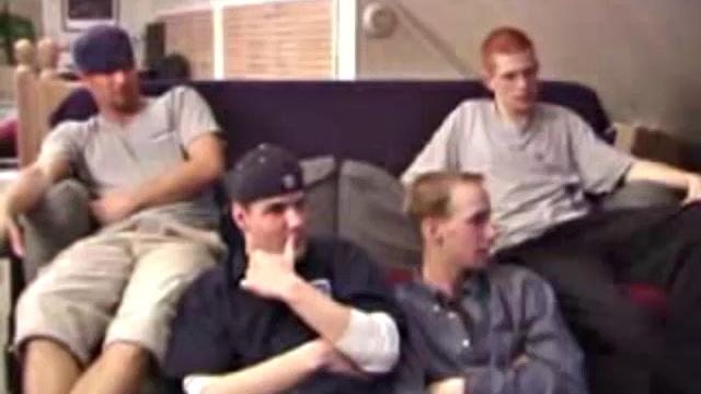Stephen, Timmy Tucker, Aaron Snow and Tristian are four curious boys that have gotten together to watch some straight porn. What follows is a threesome, with a very open-minded voyeur completing the foursome.