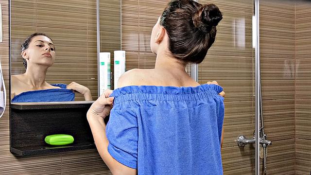 Dildo helps take a shower