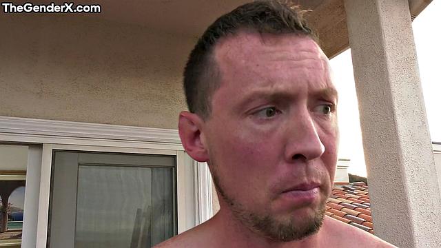 Horny smalltitted 21yo trans butt-fucked