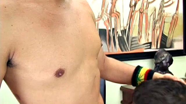 Latin twinks tease each other by getting naked and stroking up a boner. Then Desiderio stands in front of Fernan and invites him to suck his dick. The oral continues until both have enjoyed a taste of the other.