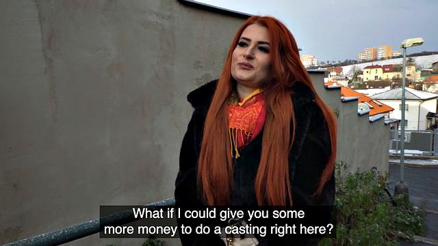 Ginger amateur babe picked up and doggystyled in POV