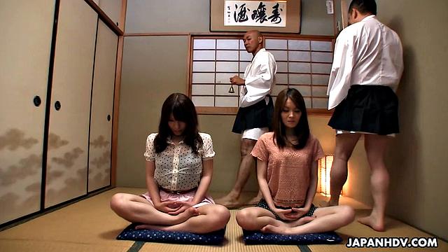 Anna Kirishima and Kana Suzuki at yoga
