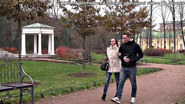 Lovely brunette with big tits gets screwed