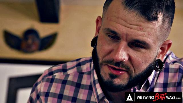 WE SWING - Hot Wife Adira Allure Shares A Cock With Her Hubby In Hot Bisexual Threesome