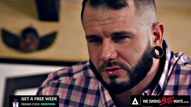 WE SWING - Hot Wife Adira Allure Shares A Cock With Her Hubby In Hot Bisexual Threesome