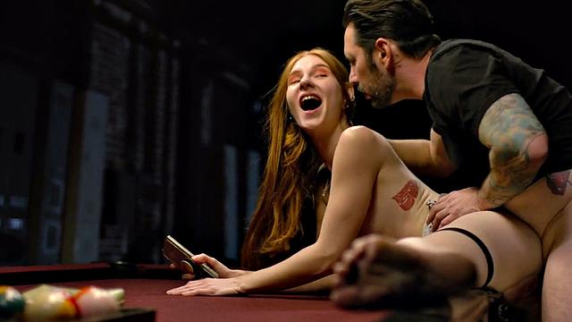 Ginger stepdaughter fucked by nice dick in wet pussy hole