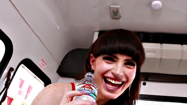 Kinky lingerie babe toying asses with massive toys