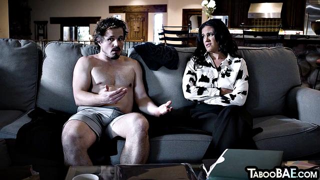 Big-titted gorgeous MILF drilled by stud